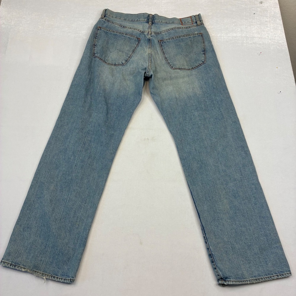 Hugo Boss Orange Label Jeans Mens 35x32 Light Blue Straight Leg Denim Italy - Picture 3 of 11